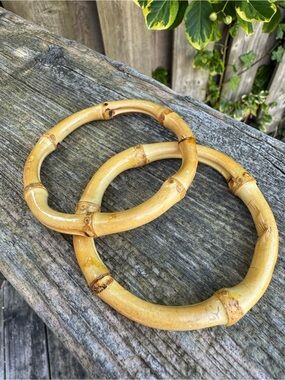 Bamboo Bangle Bracelets Set of 2